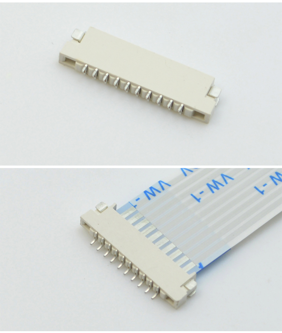 fpc连接器公坐封装-fpc ffc连接器 1.0fpc连接器上下双接-宏利