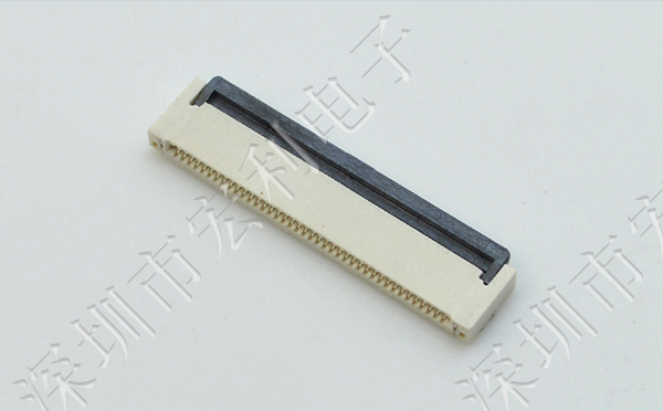 0.5mm-30P上下接后翻盖式 FFC/FPC扁平电缆插座连接器 软排线插座