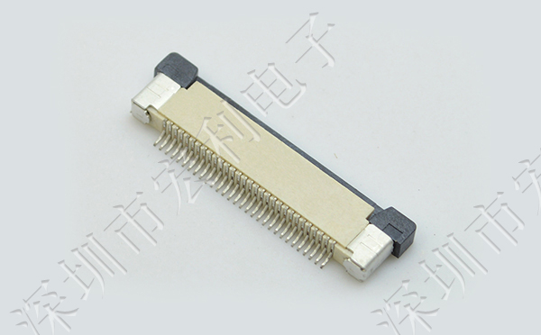 ffc/fpc排线座13pin抽屉式上接触0.5间距 H2.0厚PCB板贴片插座