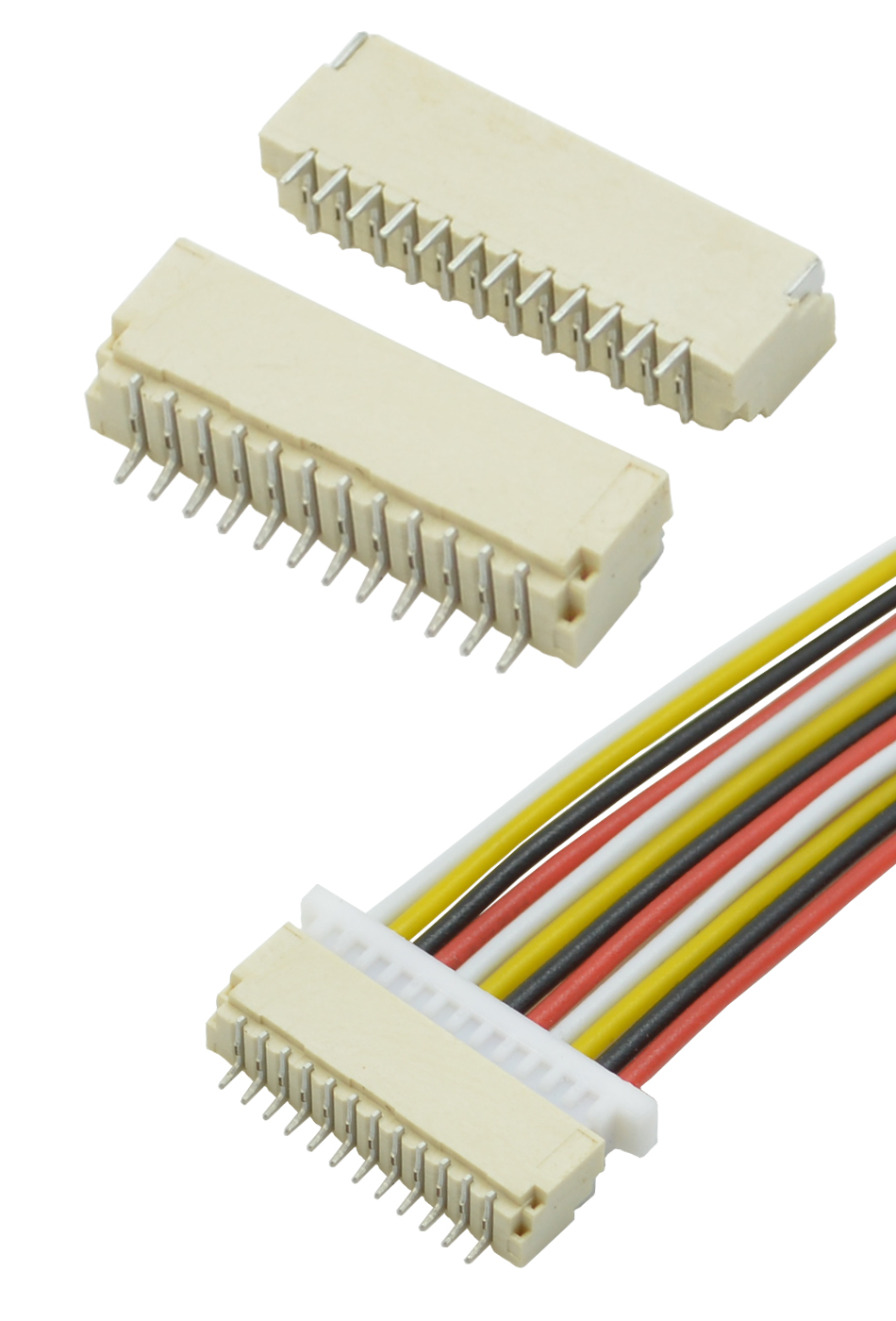 SH1.0A间距4针接插件 卧式贴片 电池电源线连接器FPC连接器接插件,宏利