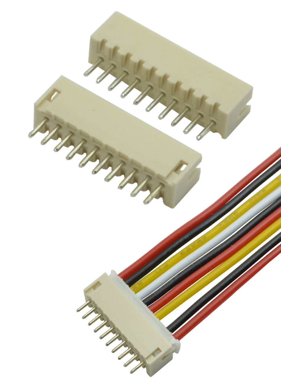 1.25mm间距MX直针高温插座耐针座接插件连接器直插式条形2-12Pin,宏利