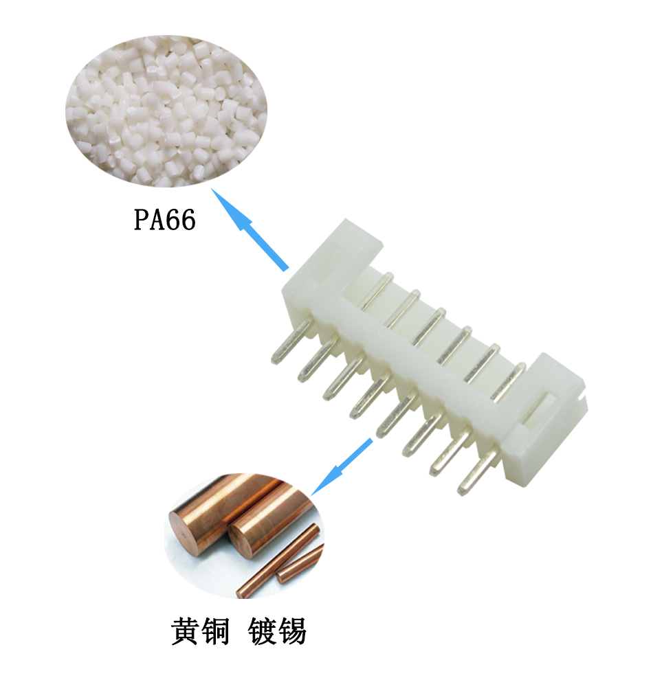 PH2.0MM间距 11A直针 拔插式 连接器插件 直脚针座,宏利