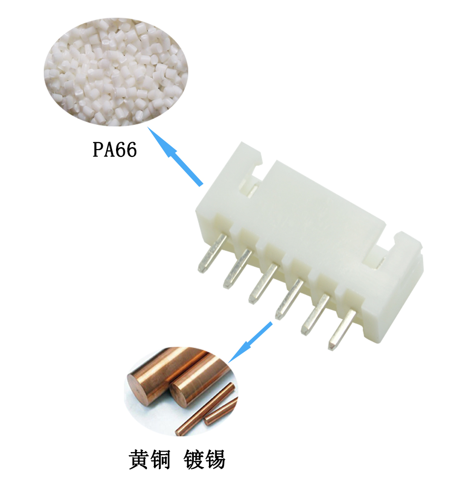 条形线对板连接器 间距2.54mm -5A/5P直针插座 插件后焊接式,宏利