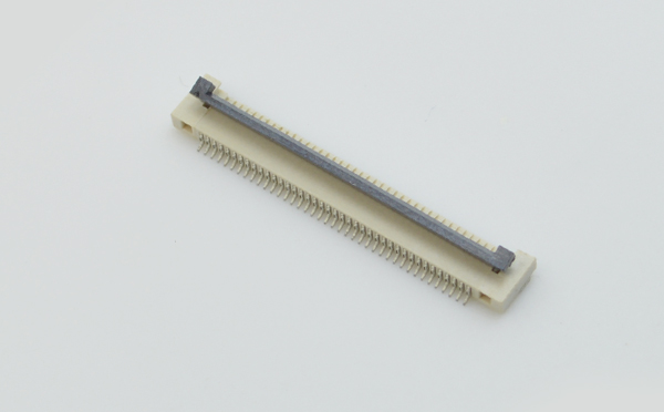 FPC/FFC插座0.5mm间距H1.5mm翻盖式下接连接器