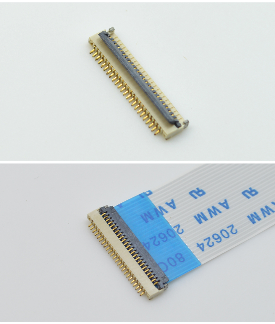 fpc连接器0.5-fpc翻盖连接器-昆山FPC蓝色盖连接器厂家-宏利